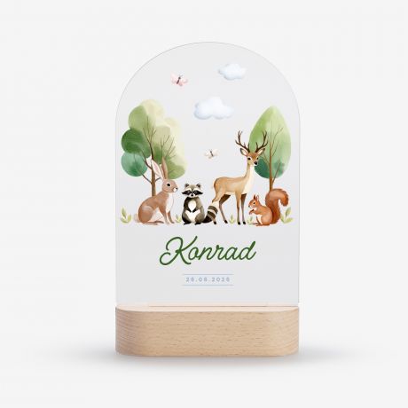 Personalizowana lampka led dla dziecka LE�NE ZWIERZ�TKA