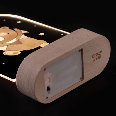 Personalizowana lampka led MISIO prezent z okazji narodzin dziecka lampka z metryczk� lampka dla dziecka