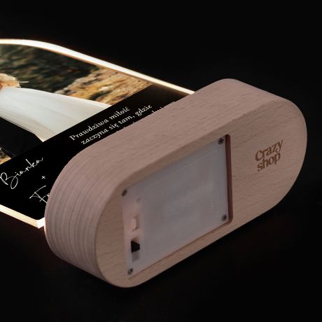 Personalizowana lampka led PREZENT Z OKAZJI LUBU prezent na lub prezent lubny prezent na wesele
