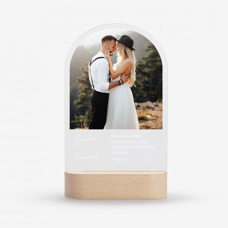 Personalizowana lampka led PREZENT Z OKAZJI LUBU prezent na lub prezent lubny prezent na wesele
