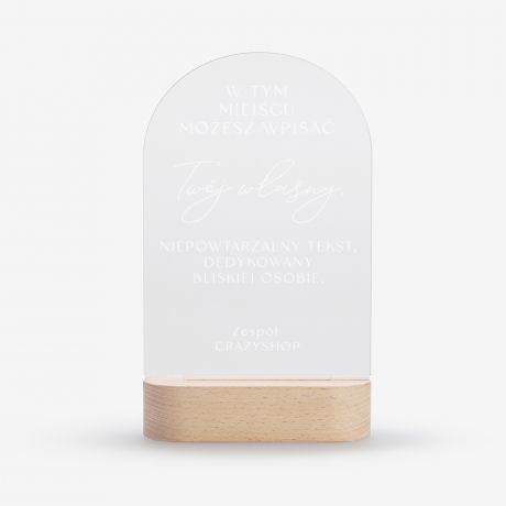 Personalizowana lampka led TWJ TEKST