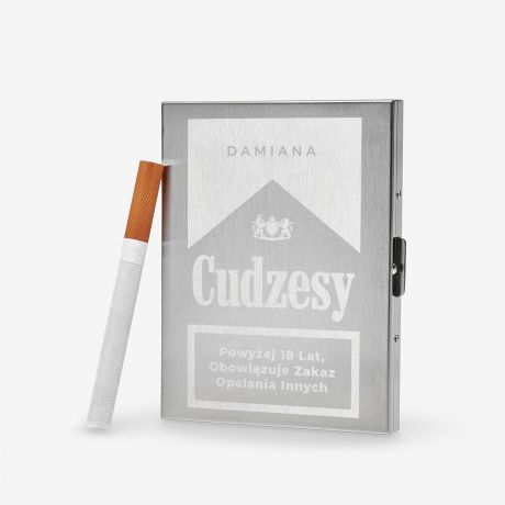 Personalizowana papiero�nica CUDZESY prezent na osiemnastk� dla kolegi