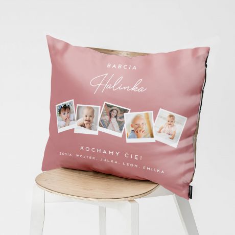 Poduszka ze zdj�ciami dla babci PREZENT OD WNUK�W poduszka na dzie� babci poduszka dla babci prezent dla babci