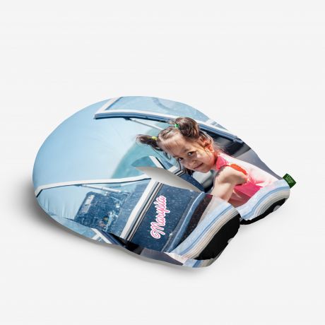 Personalizowana poduszka podrna z TWOIM ZDJCIEM i imieniem poduszka na podr prezent dla podrnika