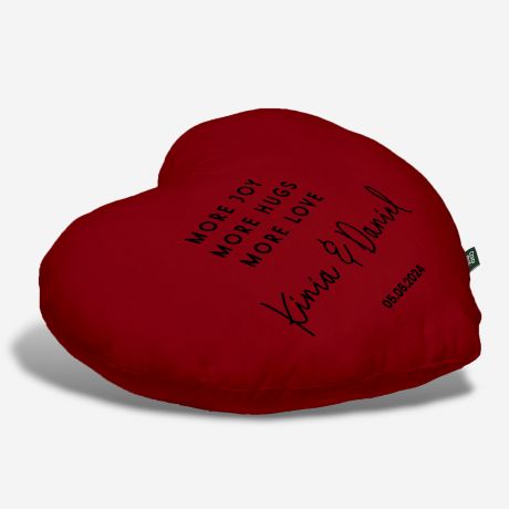 Personalizowana poduszka na rocznic lubu SERCE