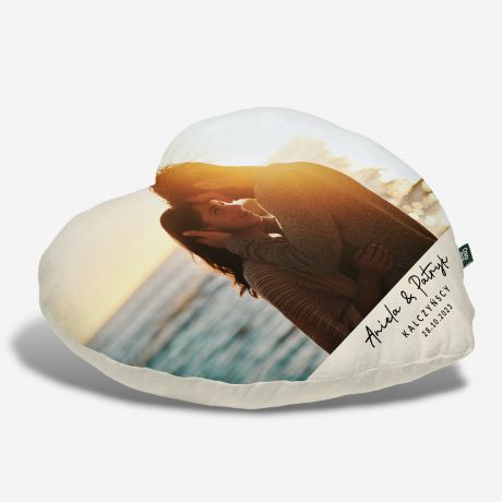 Personalizowana PODUSZKA SERCE prezent na rocznic lubu