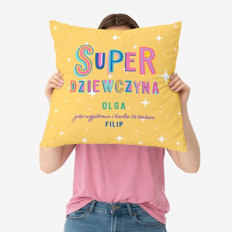 Personalizowana poduszka SUPERDZIEWCZYNA
