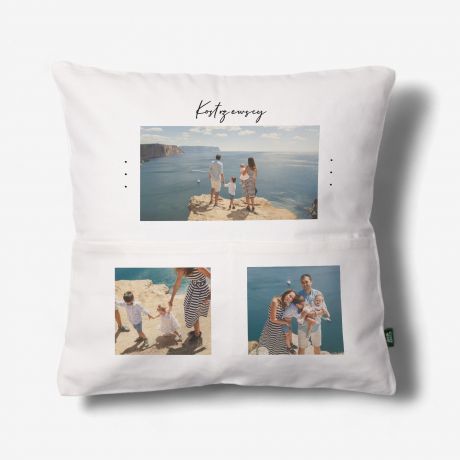 Personalizowana PODUSZKA ZE ZDJCIAMI i kieszeniami