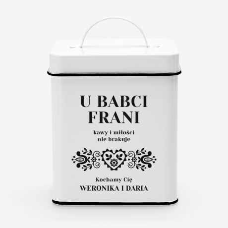 Personalizowana puszka z kaw� PREZENT DLA BABCI