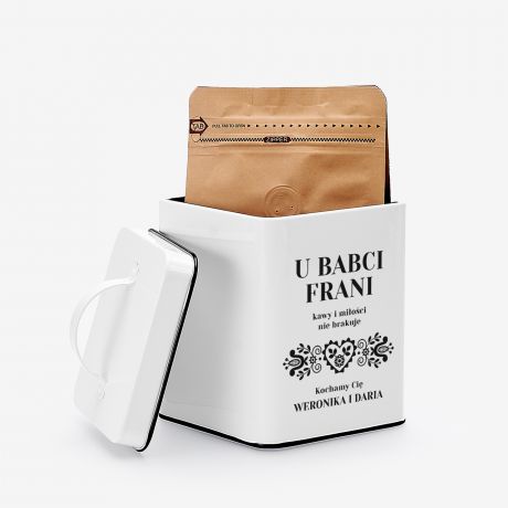 Personalizowana puszka z kaw� PREZENT DLA BABCI