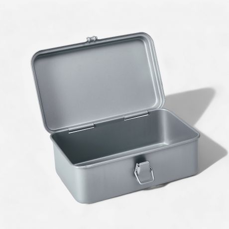 Personalizowana skrzynka metalowa szara MONOGRAM prezent dla faceta skrzynka narzdziowa metalowa