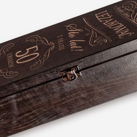Personalizowana skrzynka na whisky PREZENT NA 50 URODZINY DLA BRATA