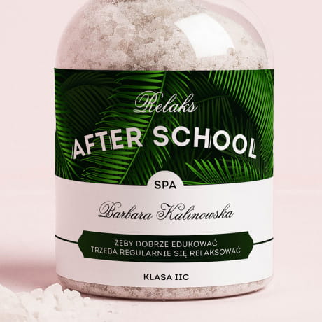 Personalizowana sól do kąpieli AFTER SCHOOL prezent dla nauczycielki angielskiego