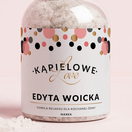 Personalizowana sól do kąpieli KĄPIELOVE prezent dla żony