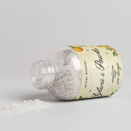 Personalizowana sól do kąpieli MIESIĄC MIODOWY upominek dla młodej pary