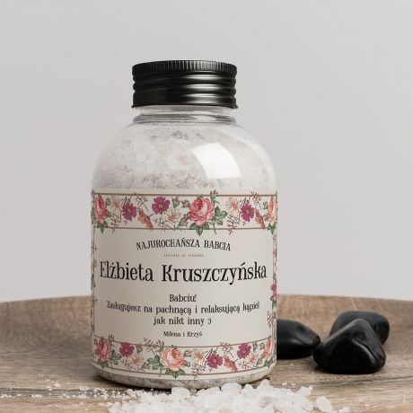 Personalizowana sól do kąpieli NAJLEPSZA BABCIA prezent dla babci na imieniny
