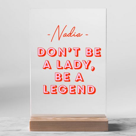 Personalizowana statuetka dla przyjaciki BD LEGEND