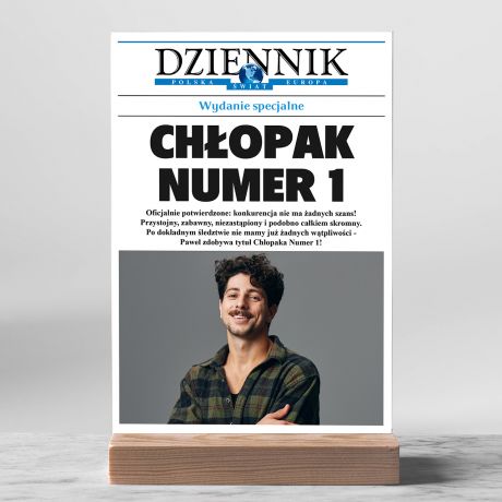 Personalizowana statuetka CH�OPAK NUMER 1 prezent dla ch�opaka