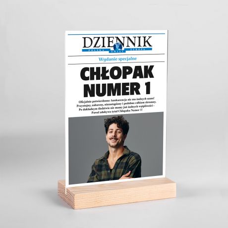 Personalizowana statuetka CH�OPAK NUMER 1 prezent dla ch�opaka