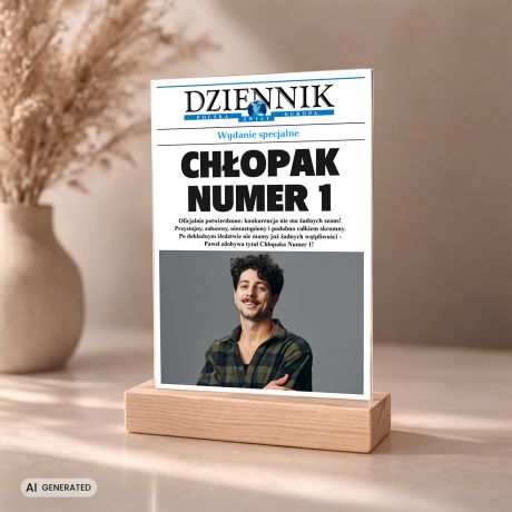 Personalizowana statuetka CH�OPAK NUMER 1 prezent dla ch�opaka