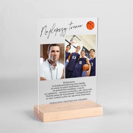 Personalizowana STATUETKA DLA TRENERA prezent dla trenera koszykwki