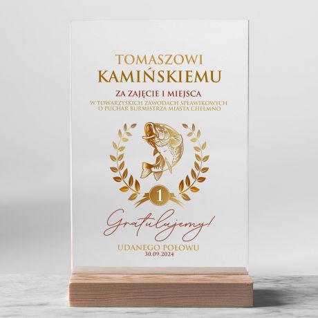 Personalizowana statuetka wdkarska ZE ZOCENIEM