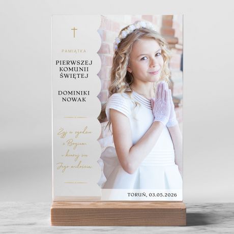 Personalizowana statuetka PAMI�TKA KOMUNII pami�tka pierwszej komunii prezent na komuni� prezent komunijny