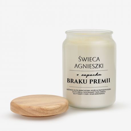 Personalizowana �wieca BRAK PREMII prezent dla kole�anki z pracy prezent dla kole�anki �wieca zapachowa