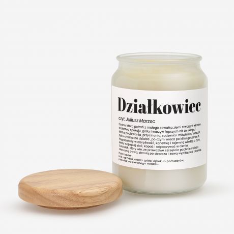 Personalizowana �wieca DEFINICJA prezent dla dzia�kowca