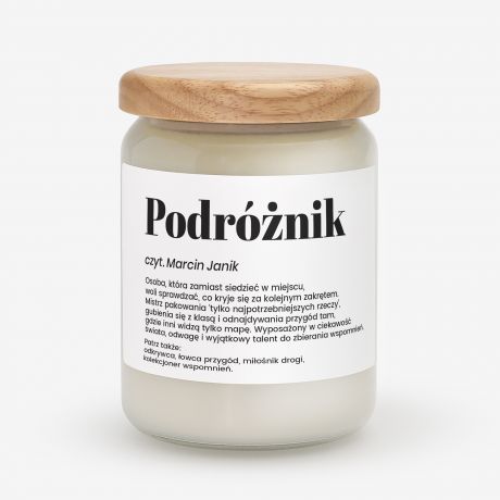 Personalizowana �wieca DEFINICJA prezent dla podr�nika