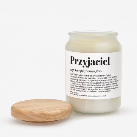 Personalizowana �wieca DEFINICJA prezent dla przyjaciela