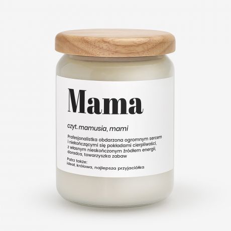 Personalizowana �wieca dla mamy DEFINICJA prezent dla mamy prezent na dzie� mamy