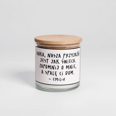 Personalizowana wieca dla przyjaciki SPAL CI DOM
