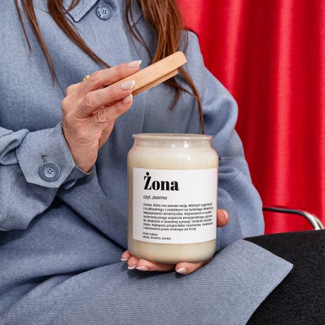 Personalizowana �wieca dla �ony DEFINICJA prezent dla �ony na urodziny rocznic� �lubu �wita i Walentynki