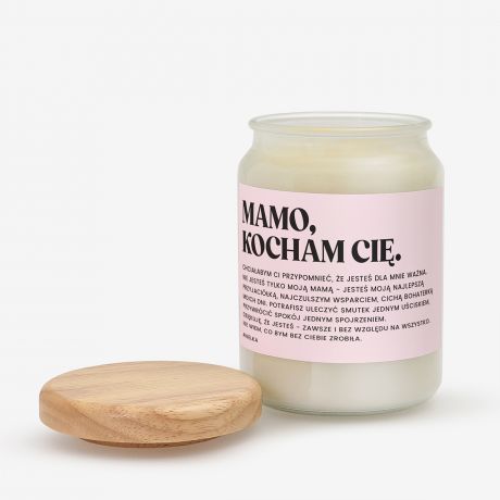 Personalizowana wieca MAMO, KOCHAM CI prezent dla mamy wieca personalizowana prezent na dzie mamy