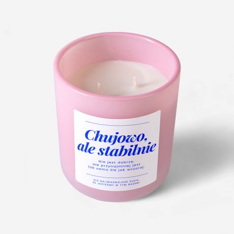 Personalizowana wieca MOTTO prezent dla koleanki