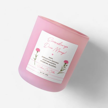 Personalizowana wieca na Dzie Mamy