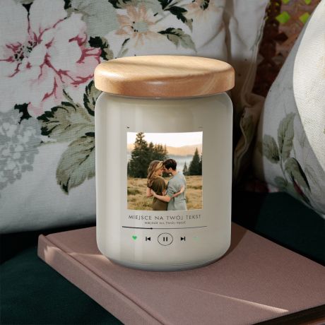 Personalizowana �wieca na Walentynki NASZA PIOSENKA