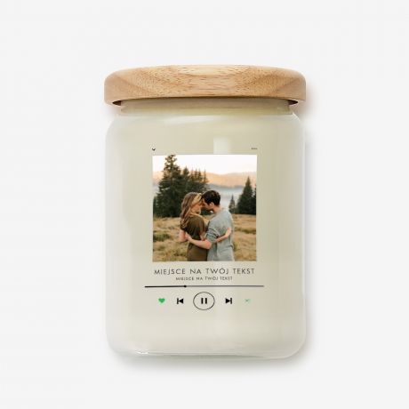Personalizowana �wieca na Walentynki NASZA PIOSENKA