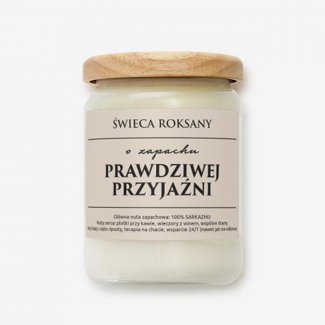 Personalizowana wieca O ZAPACHU PRZYJANI prezent dla przyjaciki prezent na urodziny dla przyjaciki