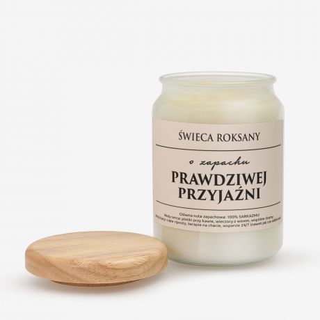 Personalizowana wieca O ZAPACHU PRZYJANI prezent dla przyjaciki prezent na urodziny dla przyjaciki