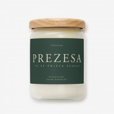 Personalizowana wieca PREZENT DLA PREZESA FIRMY