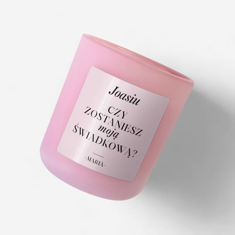 Personalizowana wieca PROBA O WIADKOWANIE