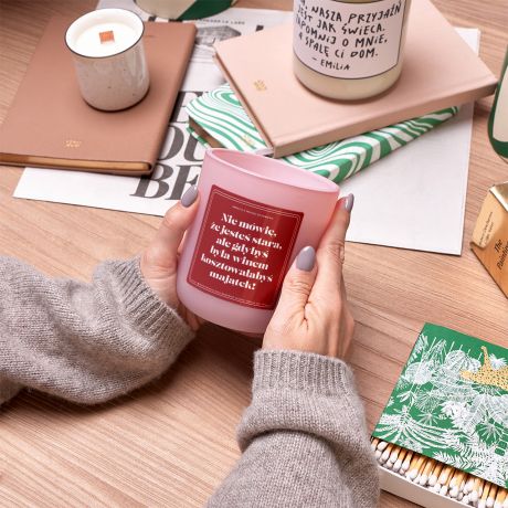 Personalizowana wieca zapachowa na prezent GDYBY BYA WINEM wieczka na urodziny prezent dla kobiety na urodziny