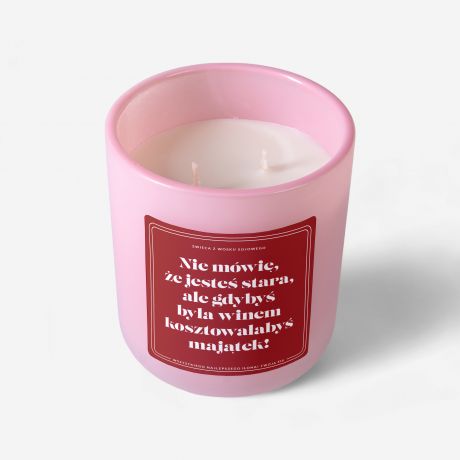 Personalizowana wieca zapachowa na prezent GDYBY BYA WINEM wieczka na urodziny prezent dla kobiety na urodziny