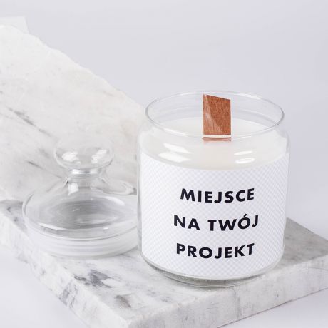 Personalizowana wieca z wasnym nadrukiem TWJ PROJEKT