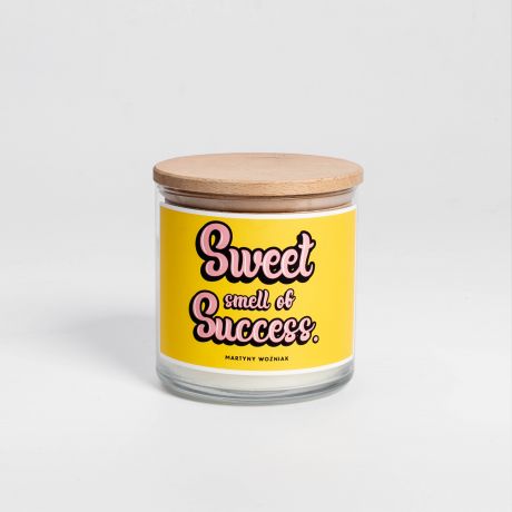 Personalizowana wieca zapachowa SWEET SMELL OF SUCCESS prezent z okazji awansu