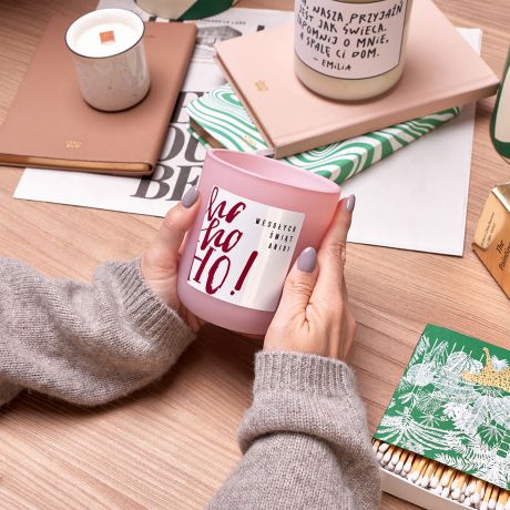 Personalizowana wieczka na mikoajki WESOE HO HO HO! prezent dla dziewczyny  wieczka na wita