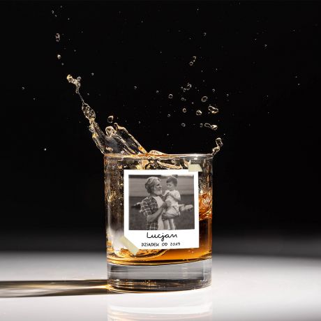 Personalizowana szklanka do whisky DLA DZIADKA ze zdj�ciem