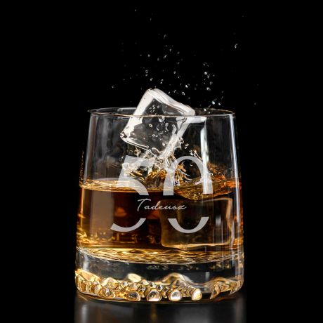 Personalizowana szklanka do whisky PREZENT NA 50 URODZINY  prezent dla ma na 50 urodziny